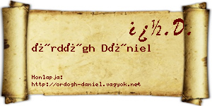Ördögh Dániel névjegykártya