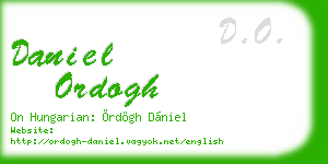 daniel ordogh business card
